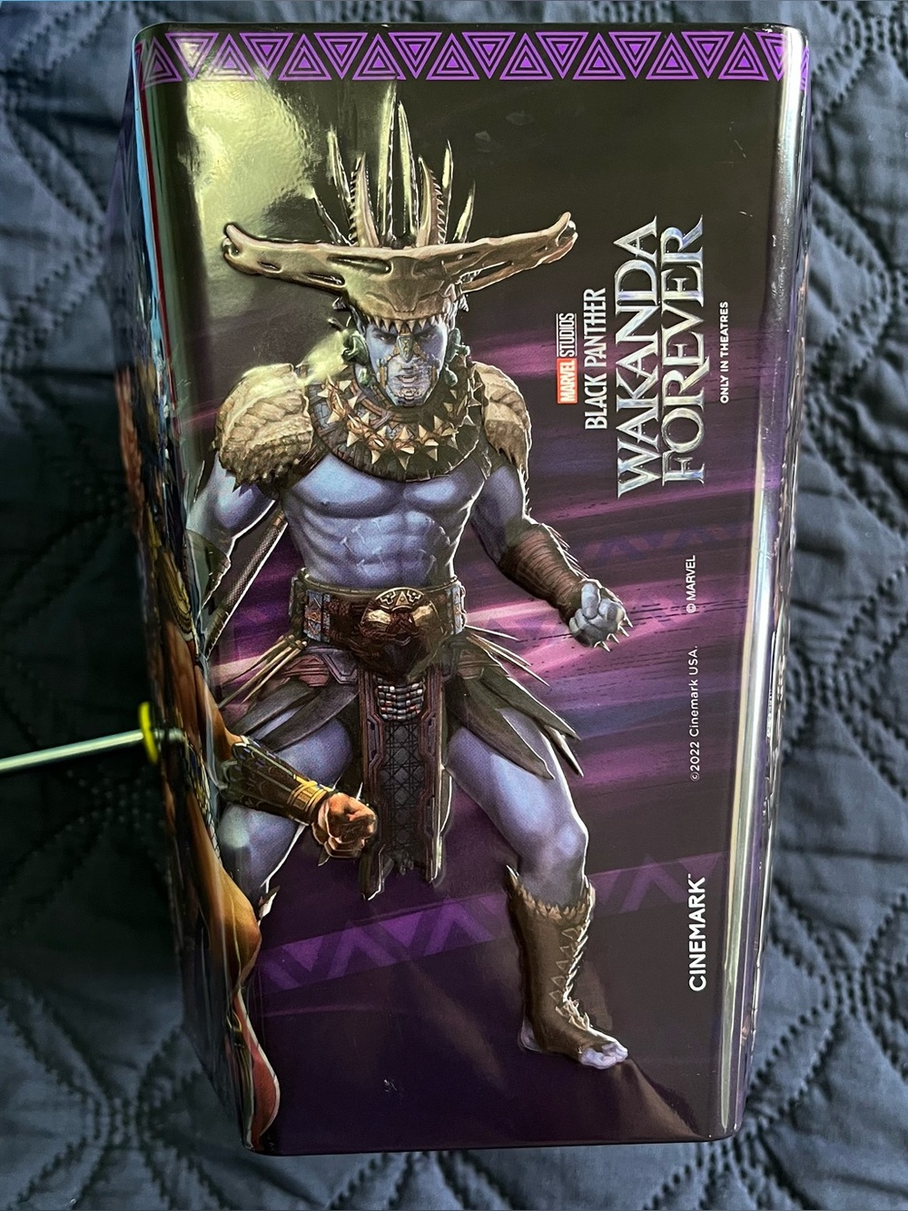Marvel Wakanda Forever Black Panther Popcorn Tin Movie Bucket Cinemark